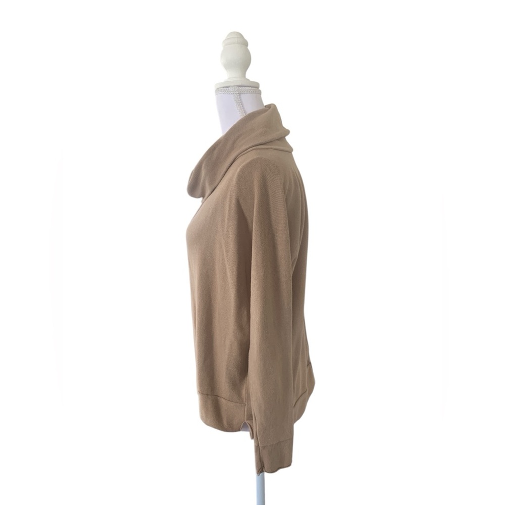 Women's Tan Cowl Neck Knit Sweater Small/ Medium - Picture 3 of 6
